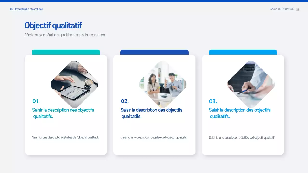 Document de planification de la proposition Blue Modern