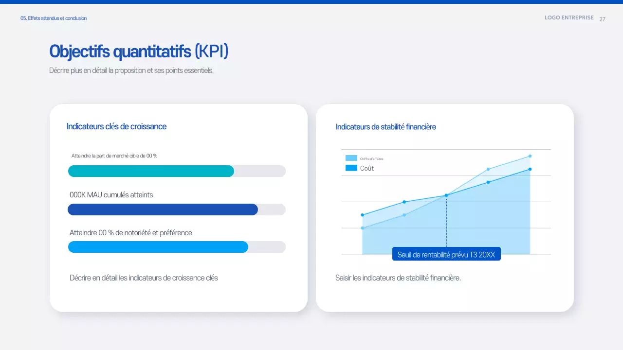 Document de planification de la proposition Blue Modern