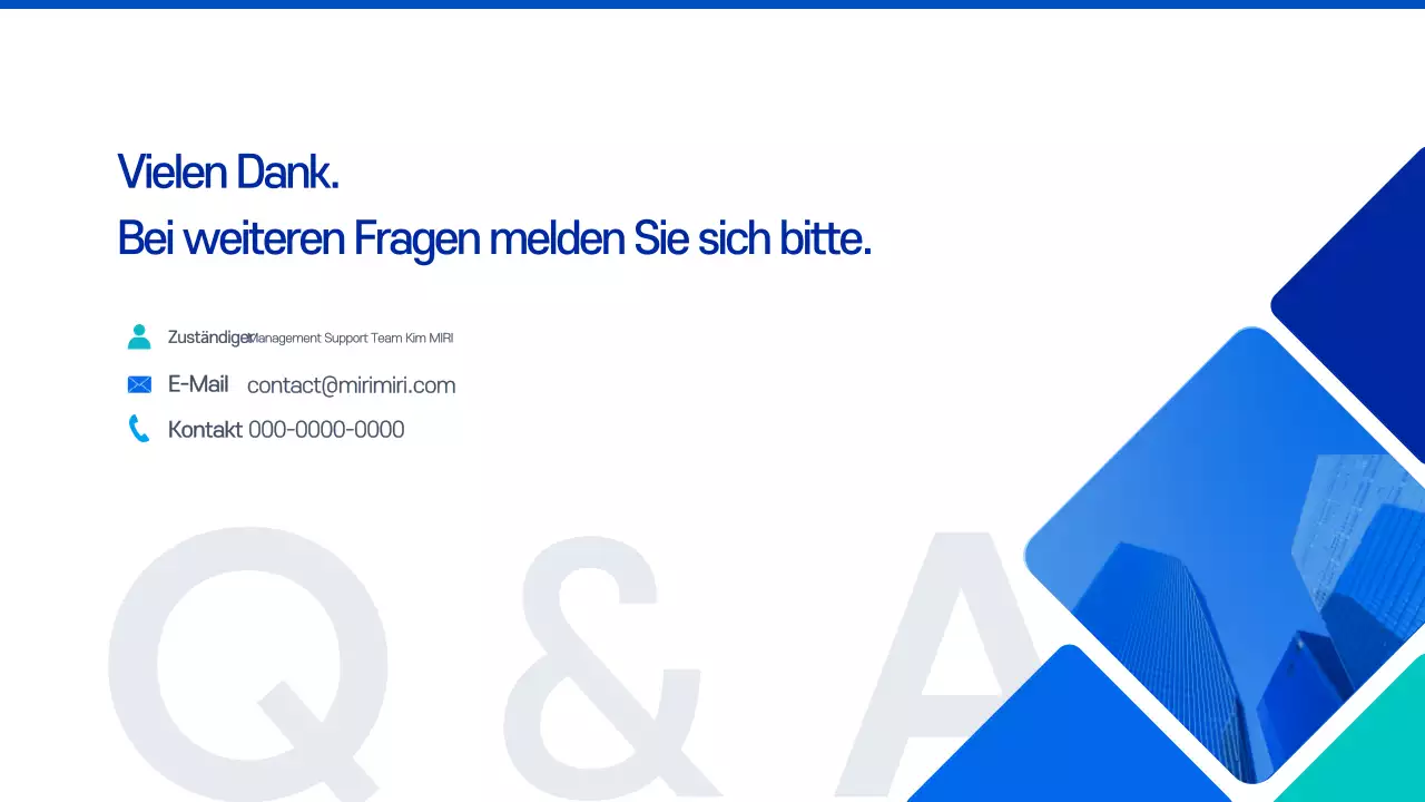 Blaues modernes Angebotsplanungsdokument