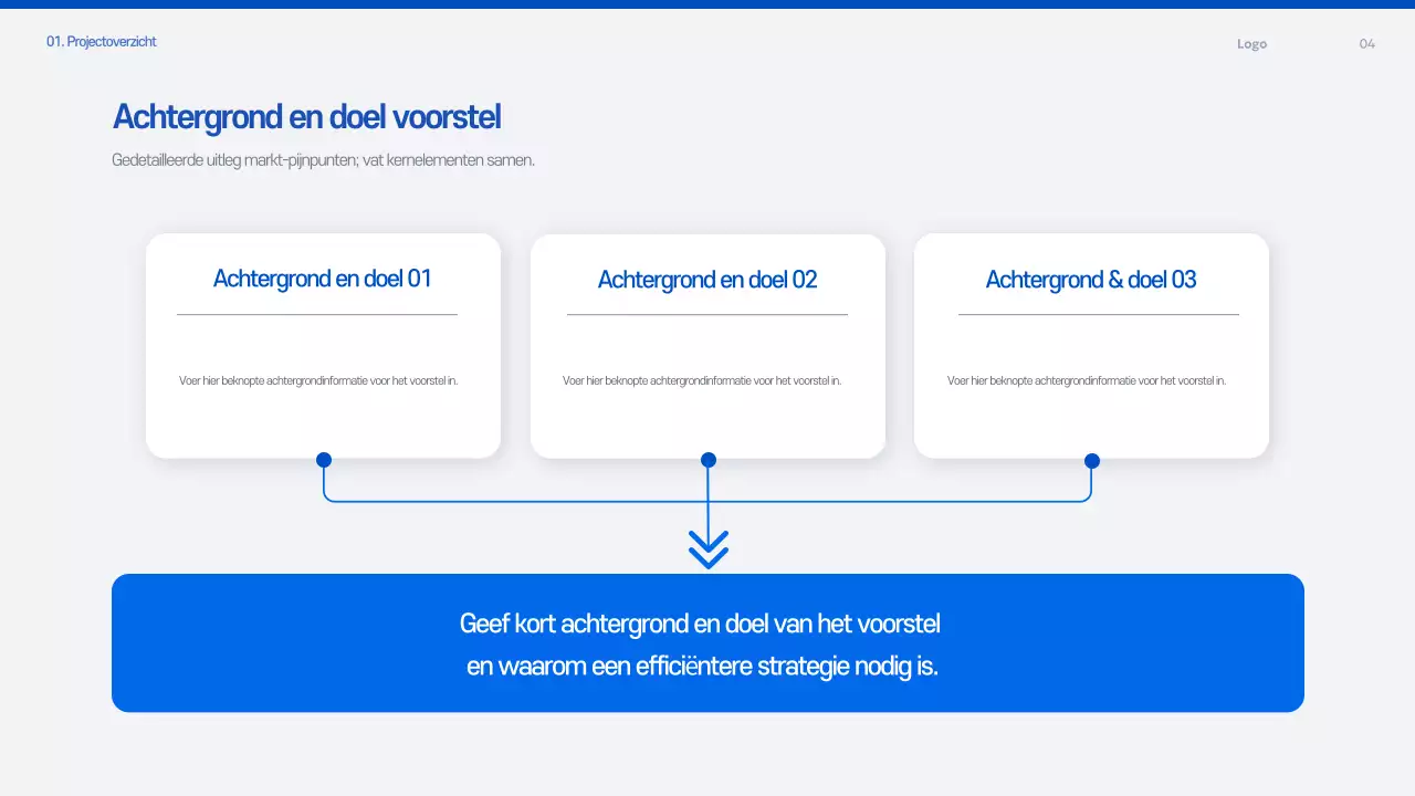 Blauw Modern Voorstel Planningsdocument