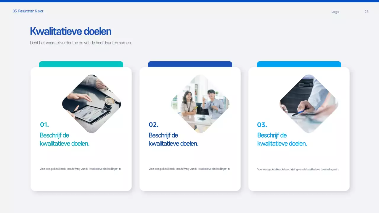 Blauw Modern Voorstel Planningsdocument