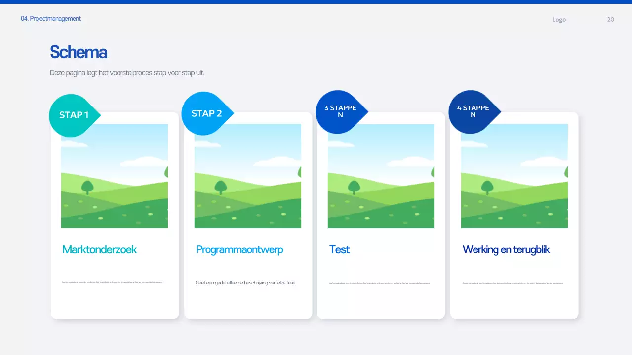 Blauw Modern Voorstel Planningsdocument