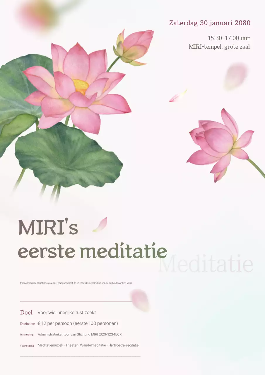 Roze traditionele meditatiegids