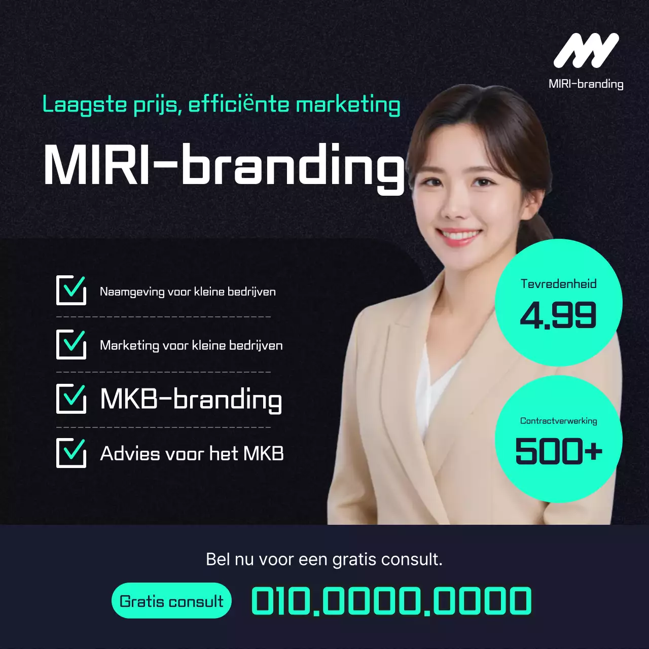 Zwarte moderne marketingadvertentie