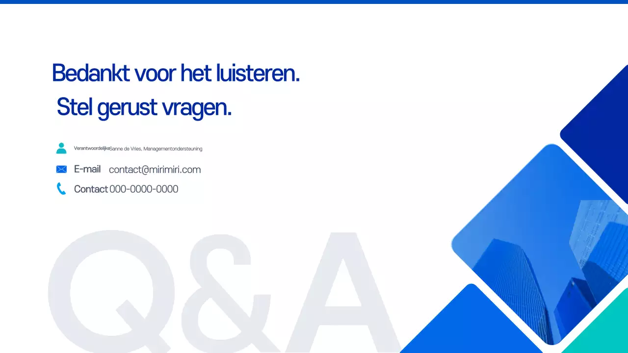 Blauw Modern Voorstel Planningsdocument