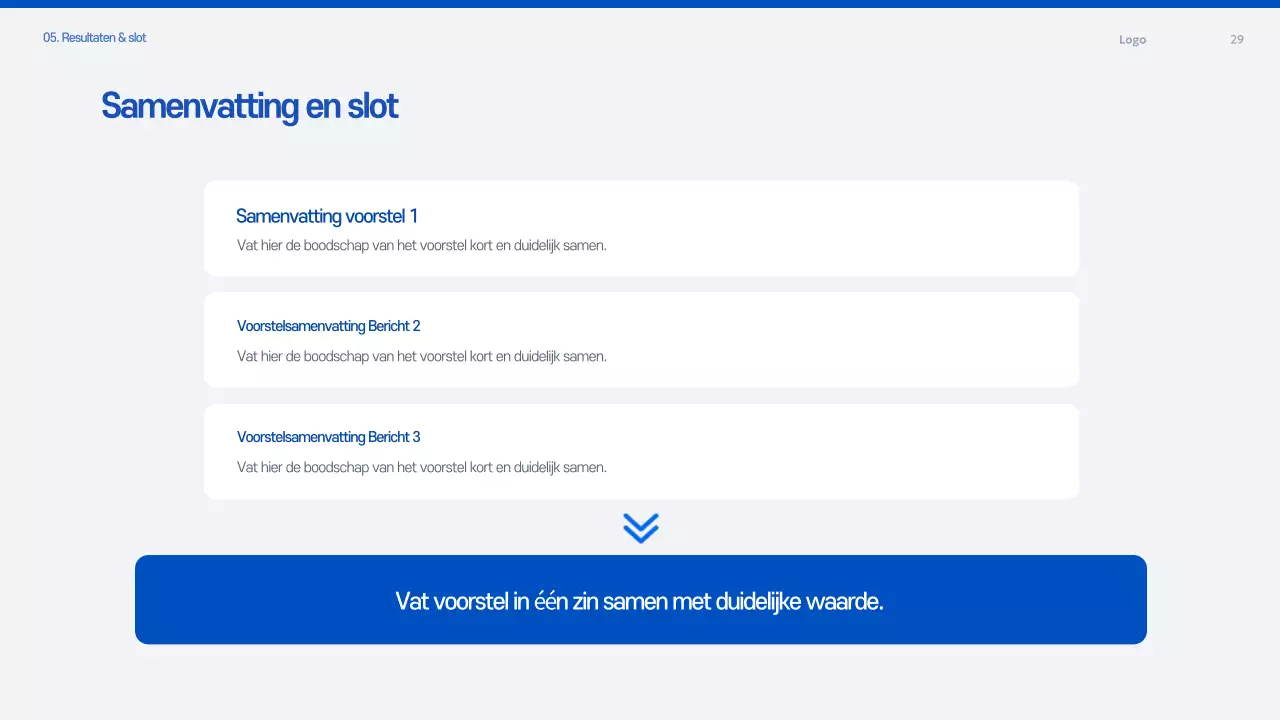 Blauw Modern Voorstel Planningsdocument