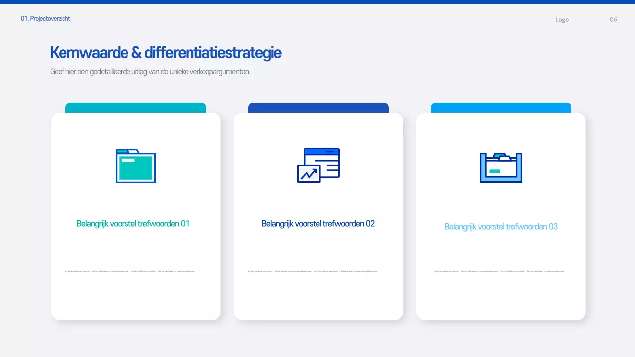 Blauw Modern Voorstel Planningsdocument