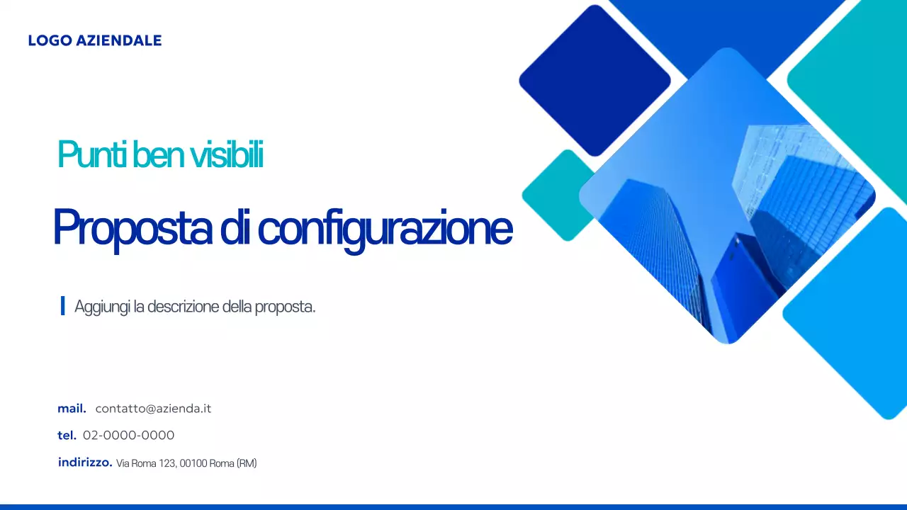 Documento di pianificazione della proposta moderna blu