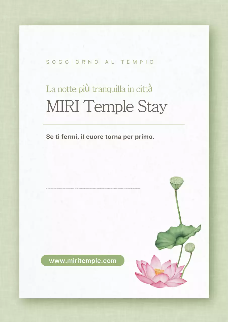 Promozione della meditazione coreana in verde