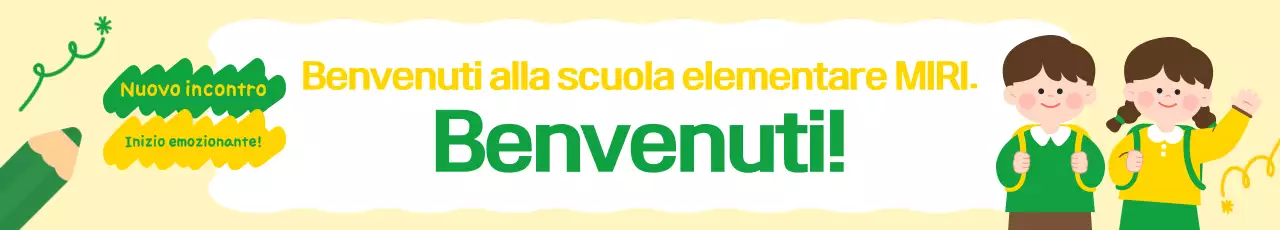 Promozione scolastica carina gialla