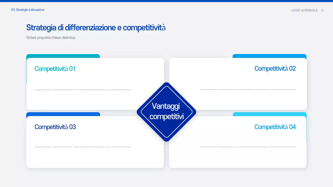 Documento di pianificazione della proposta moderna blu