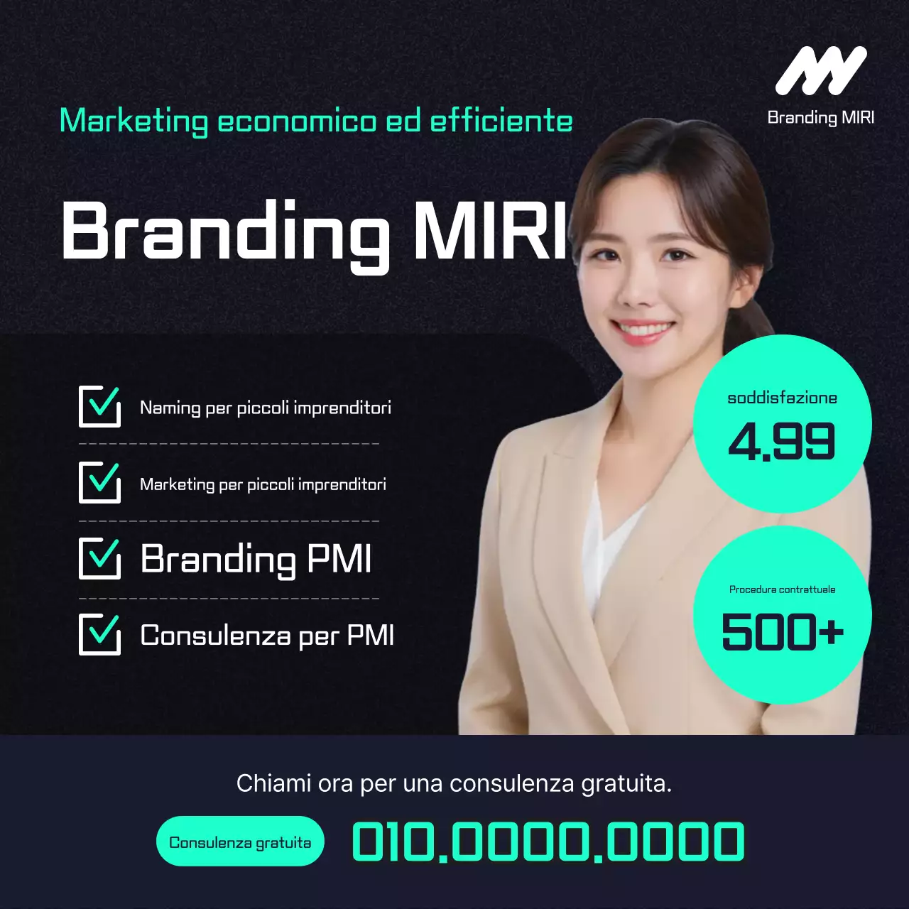 Pubblicità di marketing moderno nero