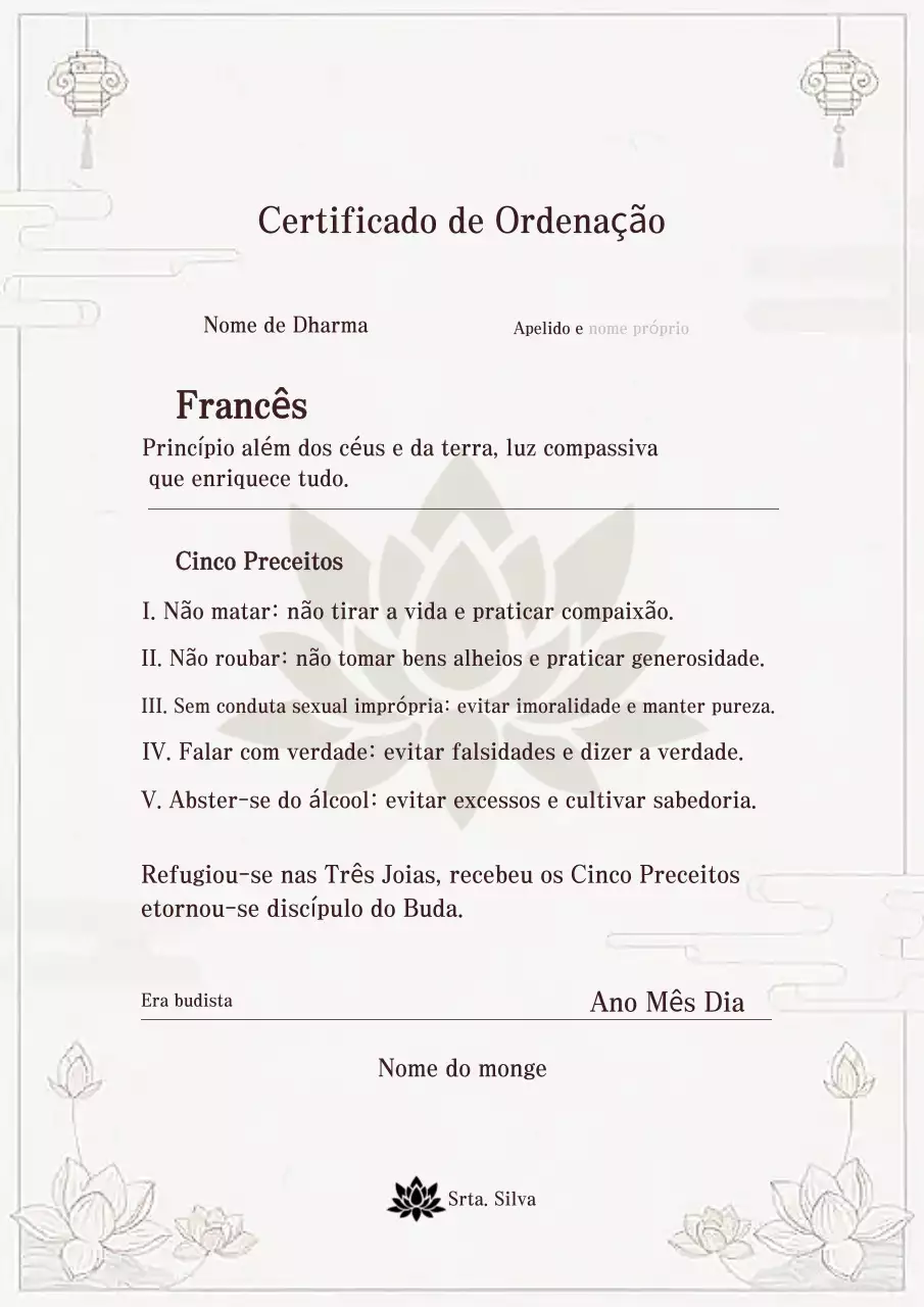 Prêmio budista tradicional bege