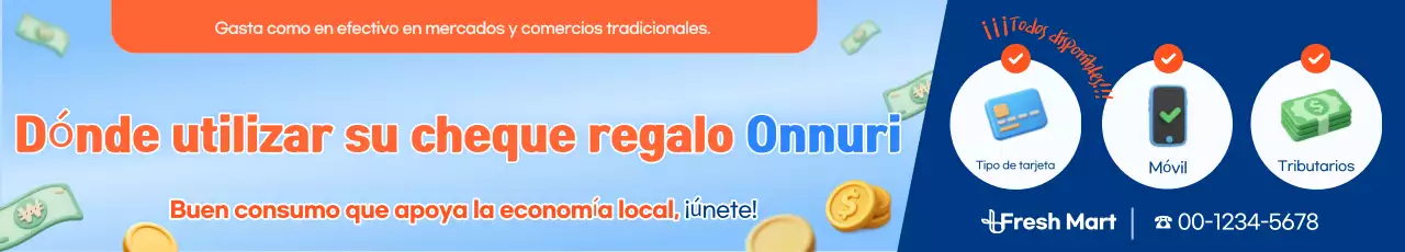 Promoción de mercado tradicional limpia y azul celeste