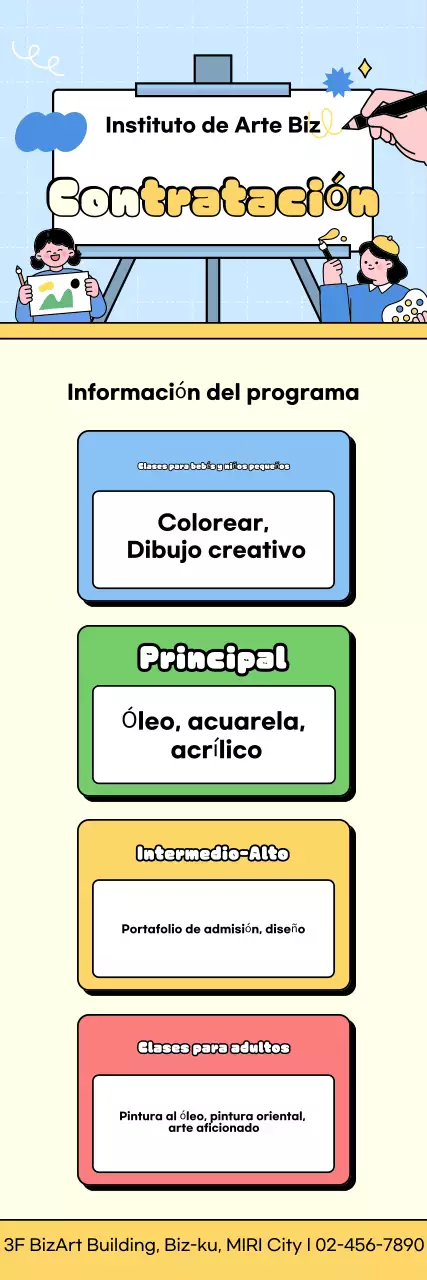 Reclutamiento de la Academia de Arte Sky Blue Cute