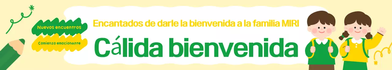 Promoción escolar linda amarilla