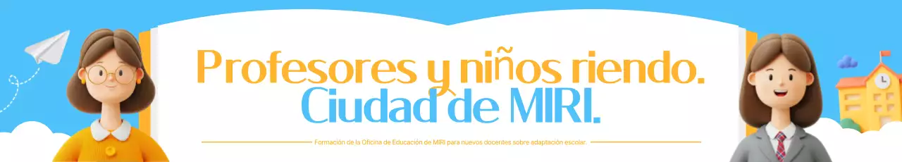 Lindo curso de formación de color azul cielo