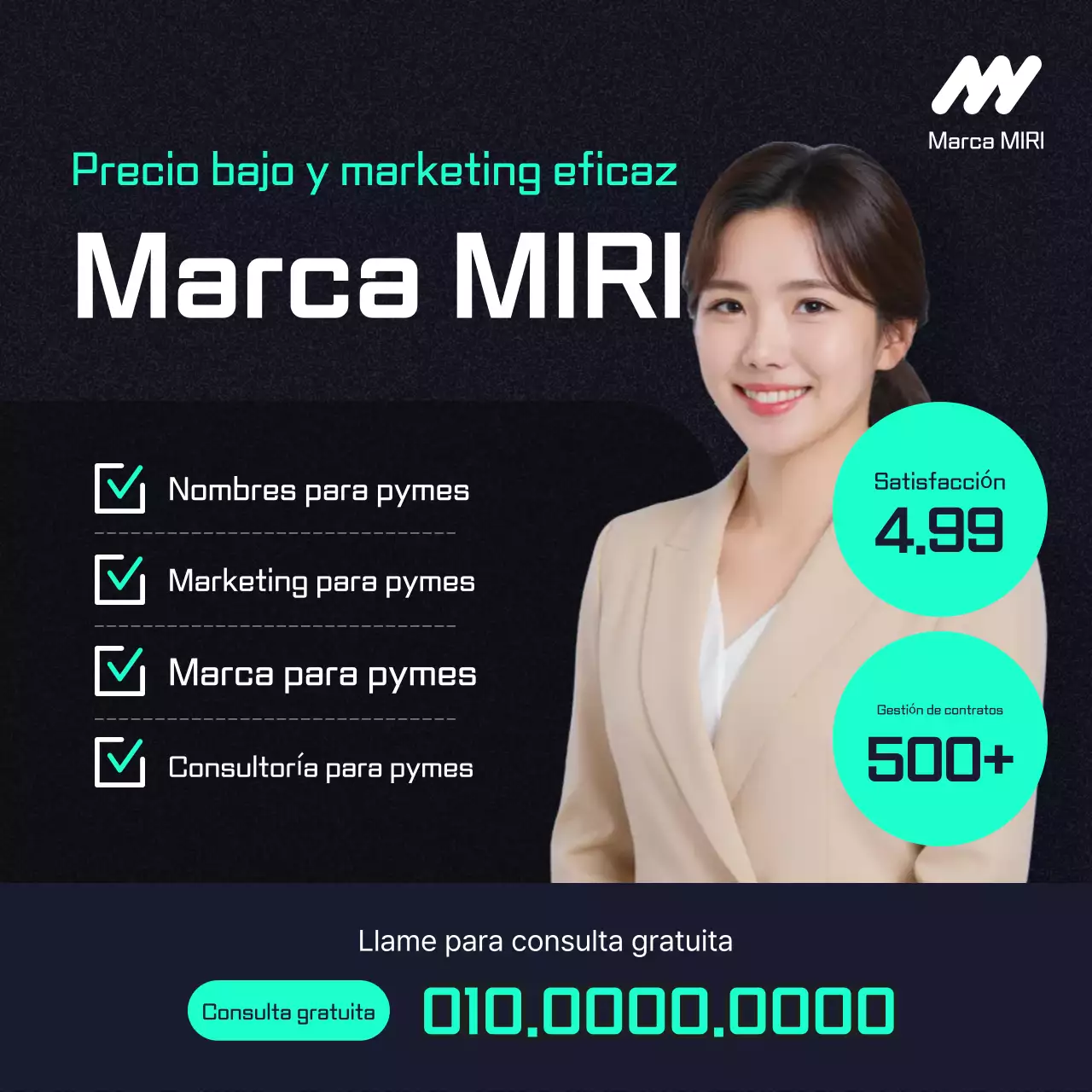 Anuncio de marketing moderno negro