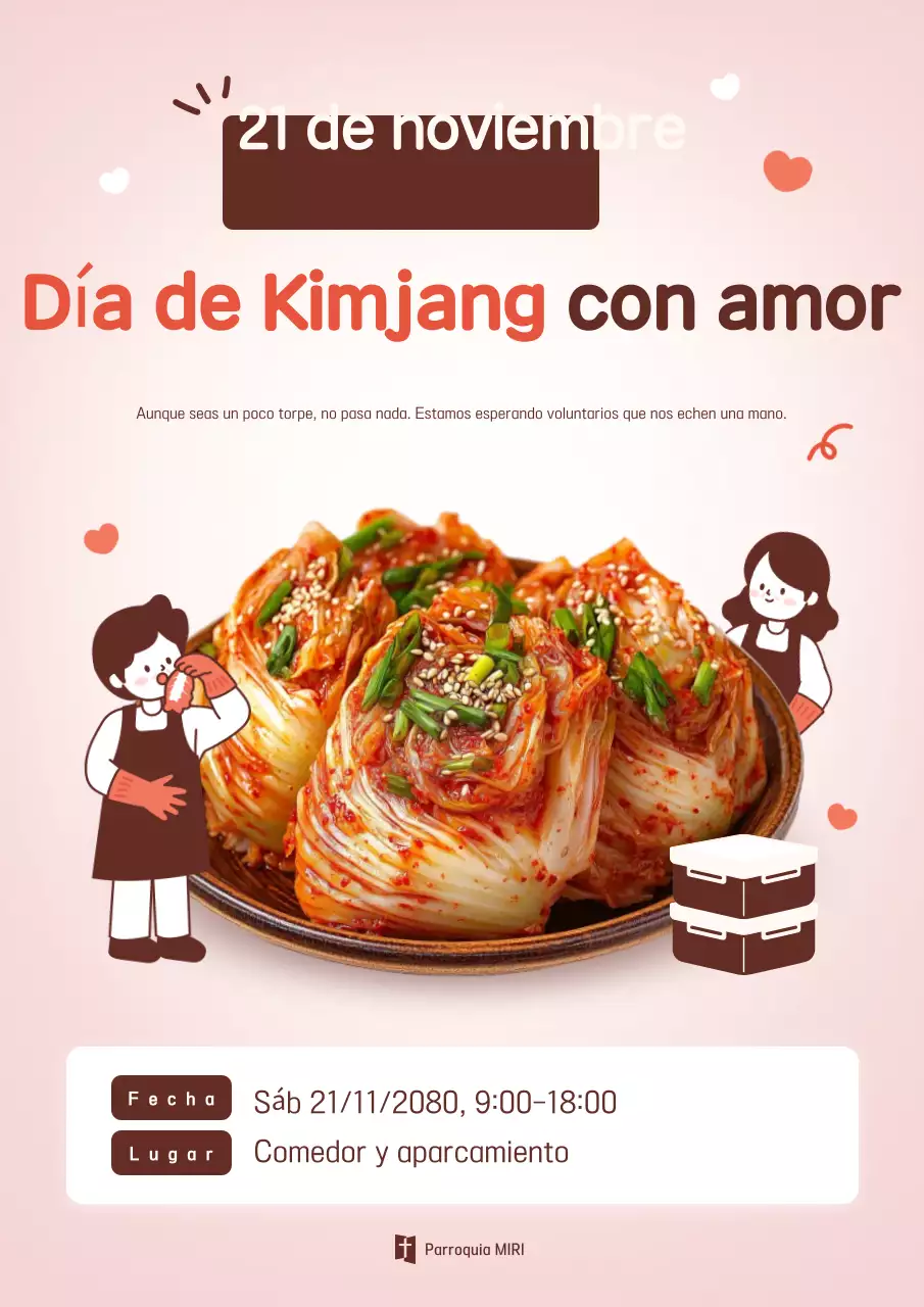 Evento de kimchi rosa para bebés
