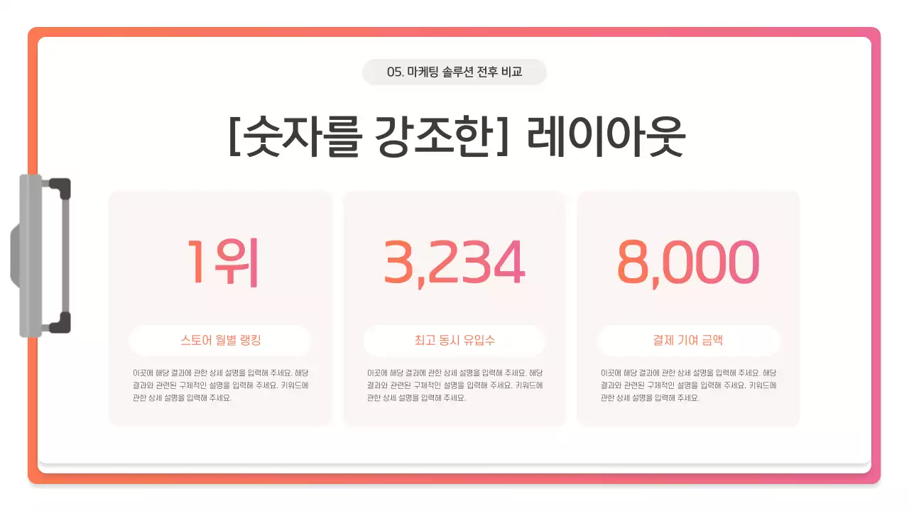 핑크 모던 프레젠테이션 설명