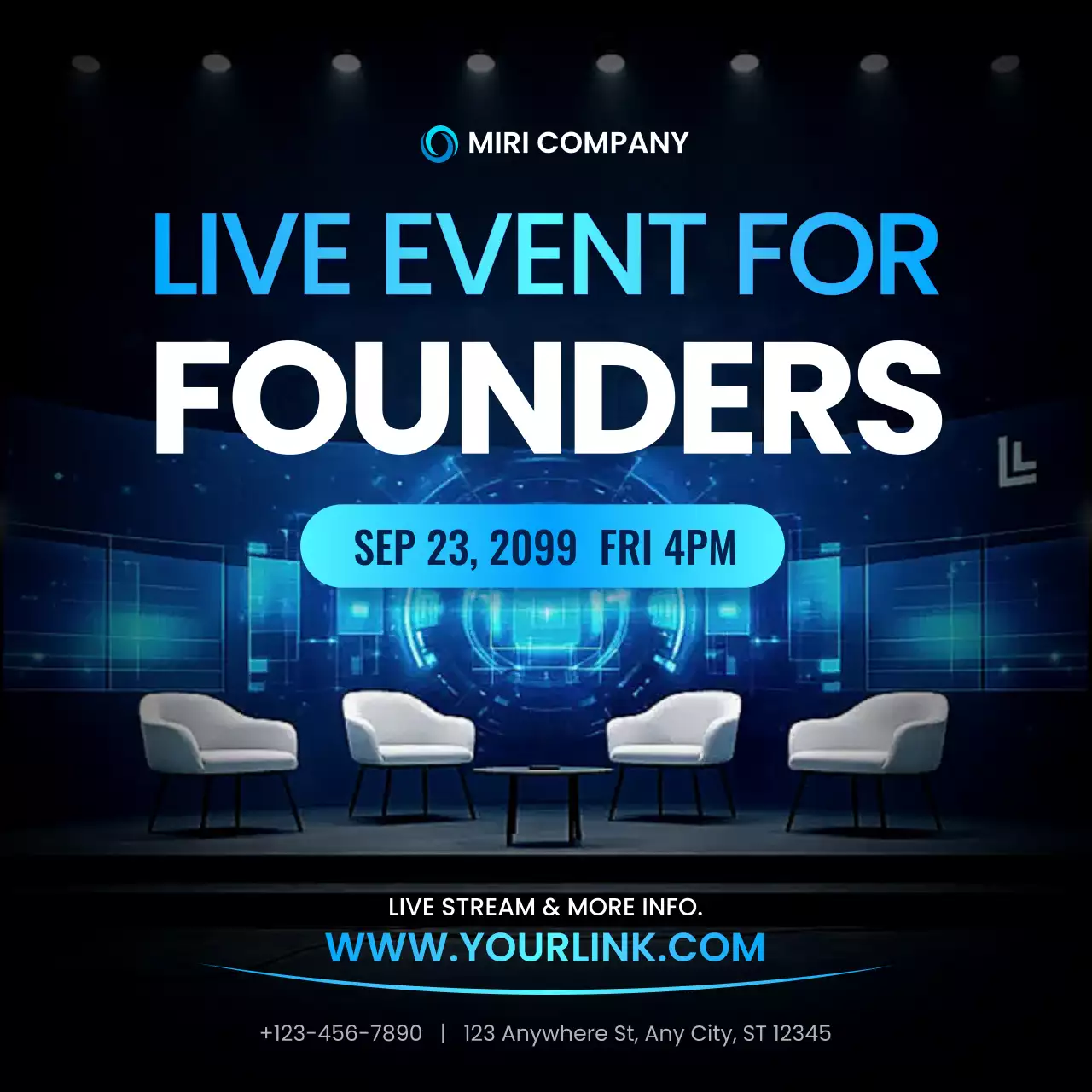 blue modern business event