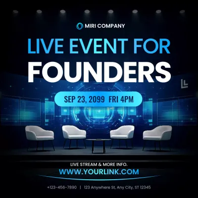 acara bisnis modern biru