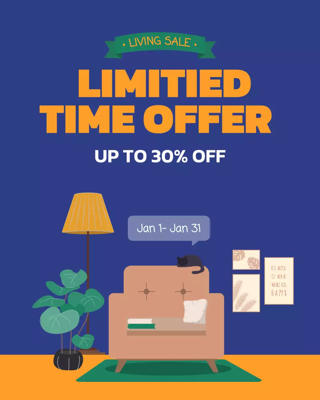 blue modern sale promotion