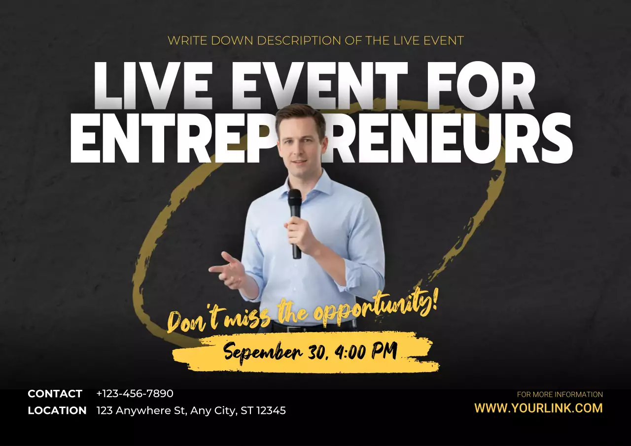 black modern entrepreneur event promotion