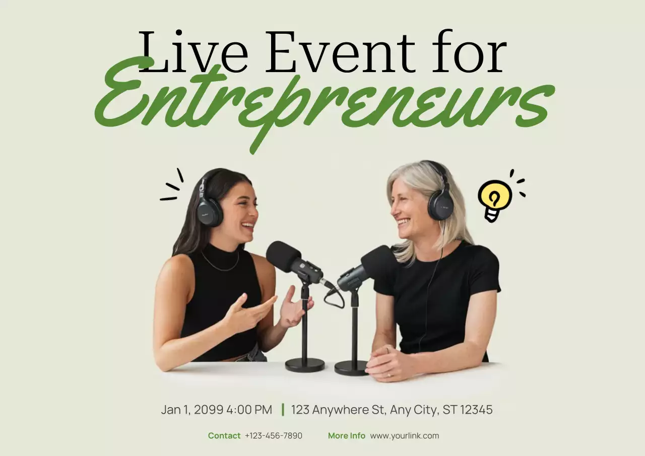 green modern entrepreneur event