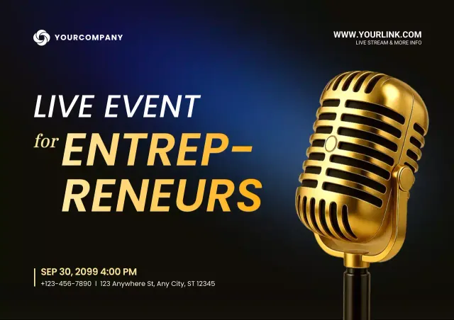 gold modern business event