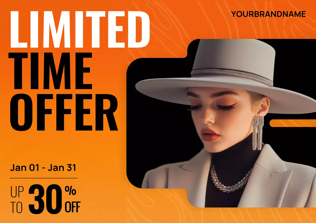 orange modern fashion promotion
