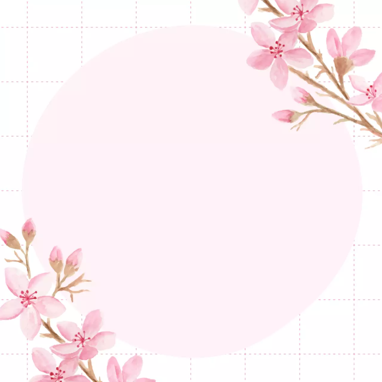 Desain Alat Tulis Bunga Sakura Merah Muda