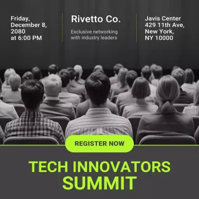 Grey Modern Tech Event Invitation Instagram Post