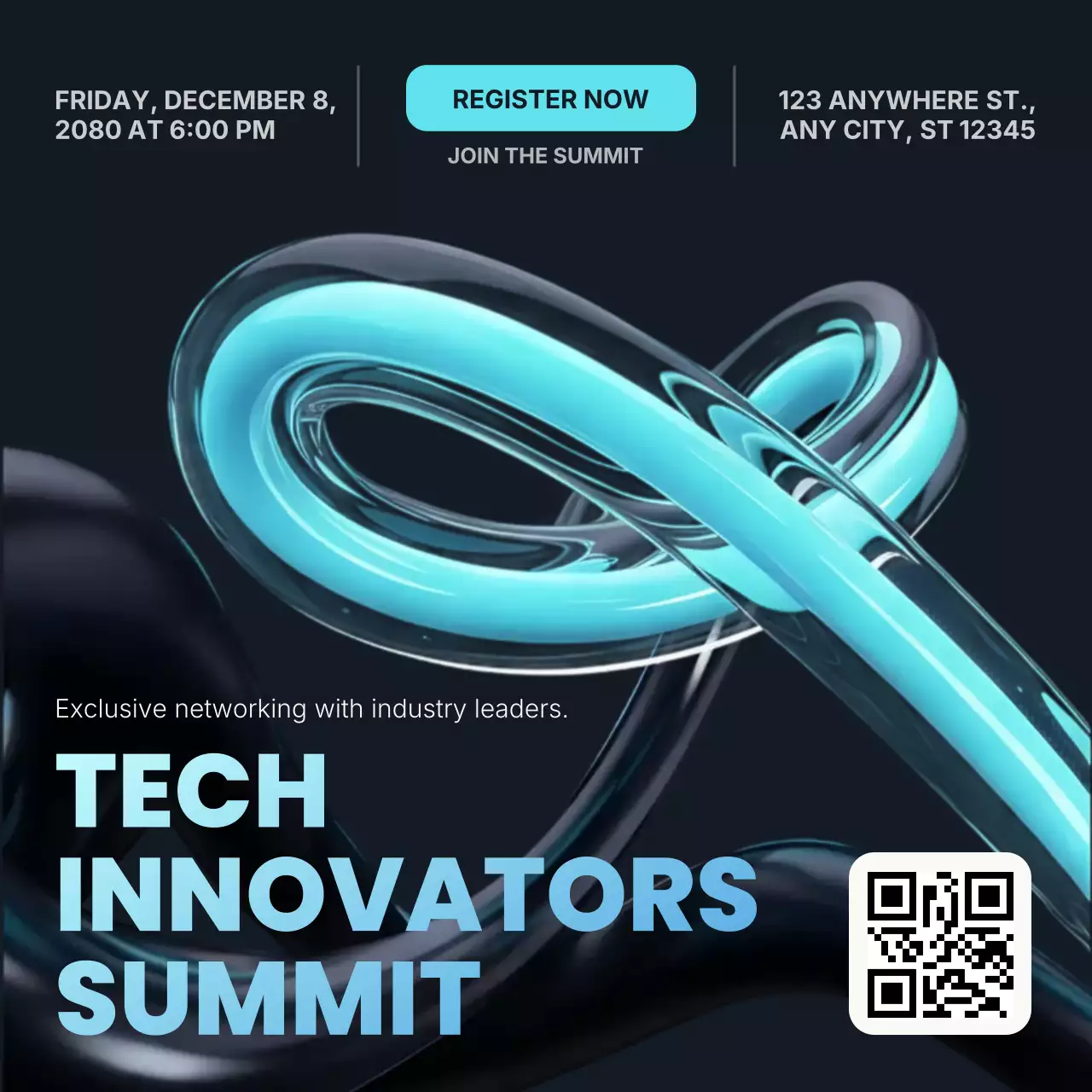 Blue Modern Tech Event Announcement Instagram Post