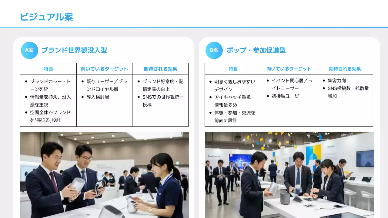 水色 モダン イベント 企画書