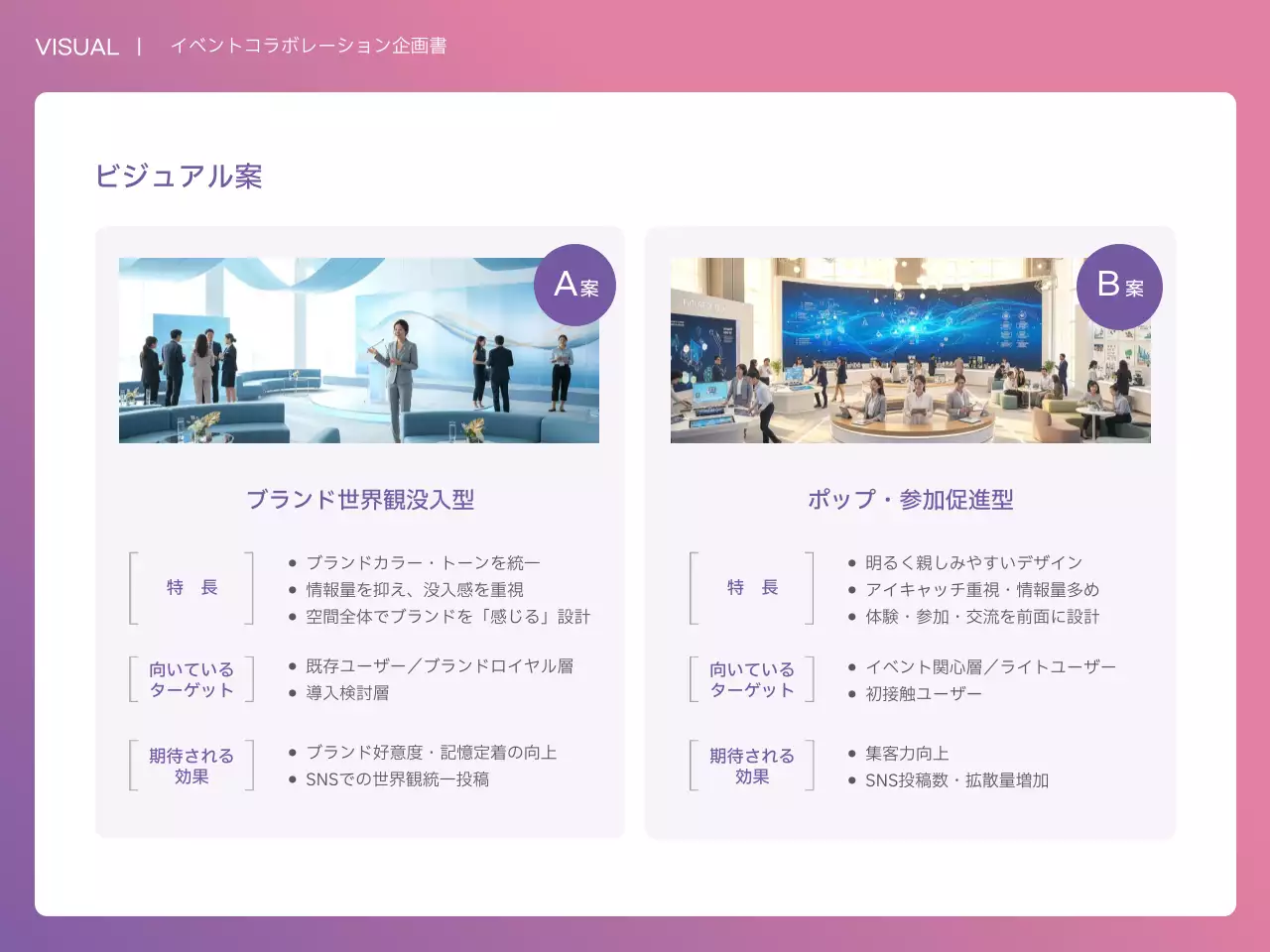 ピンク モダン ビジネス 企画書