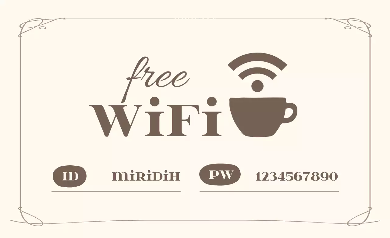 베이지 빈티지 카페 안내