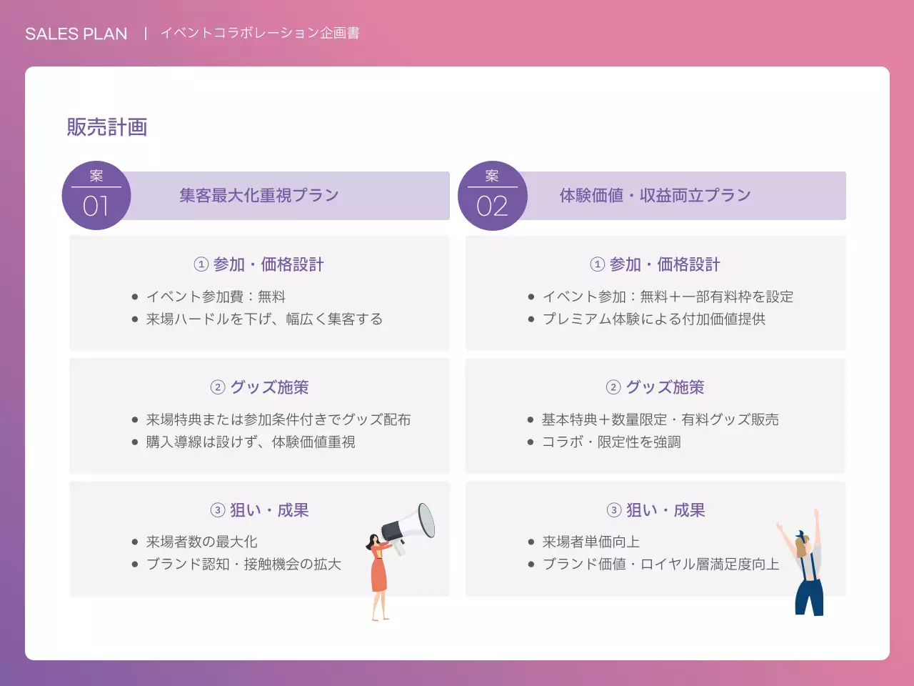 ピンク モダン ビジネス 企画書