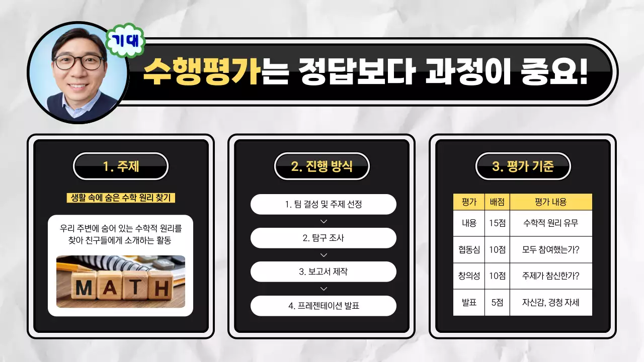 검정 심플 교육 자료 안내