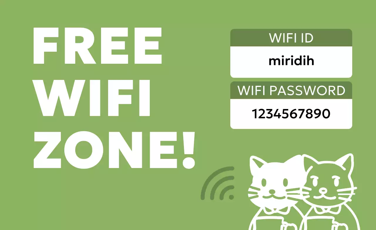 주황 심플 카페 안내