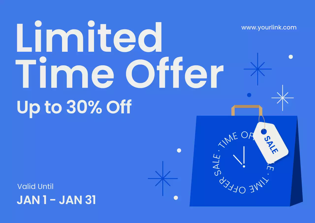 blue modern sale promotion