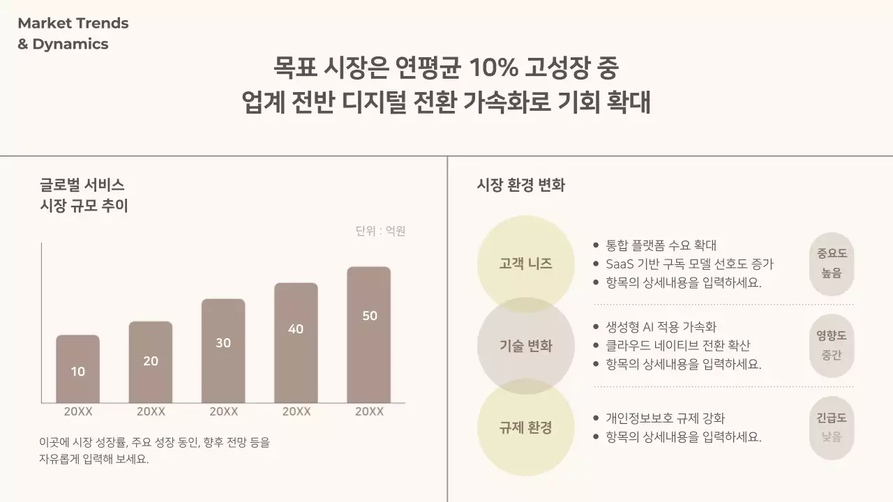 갈색 심플 사업 기획서