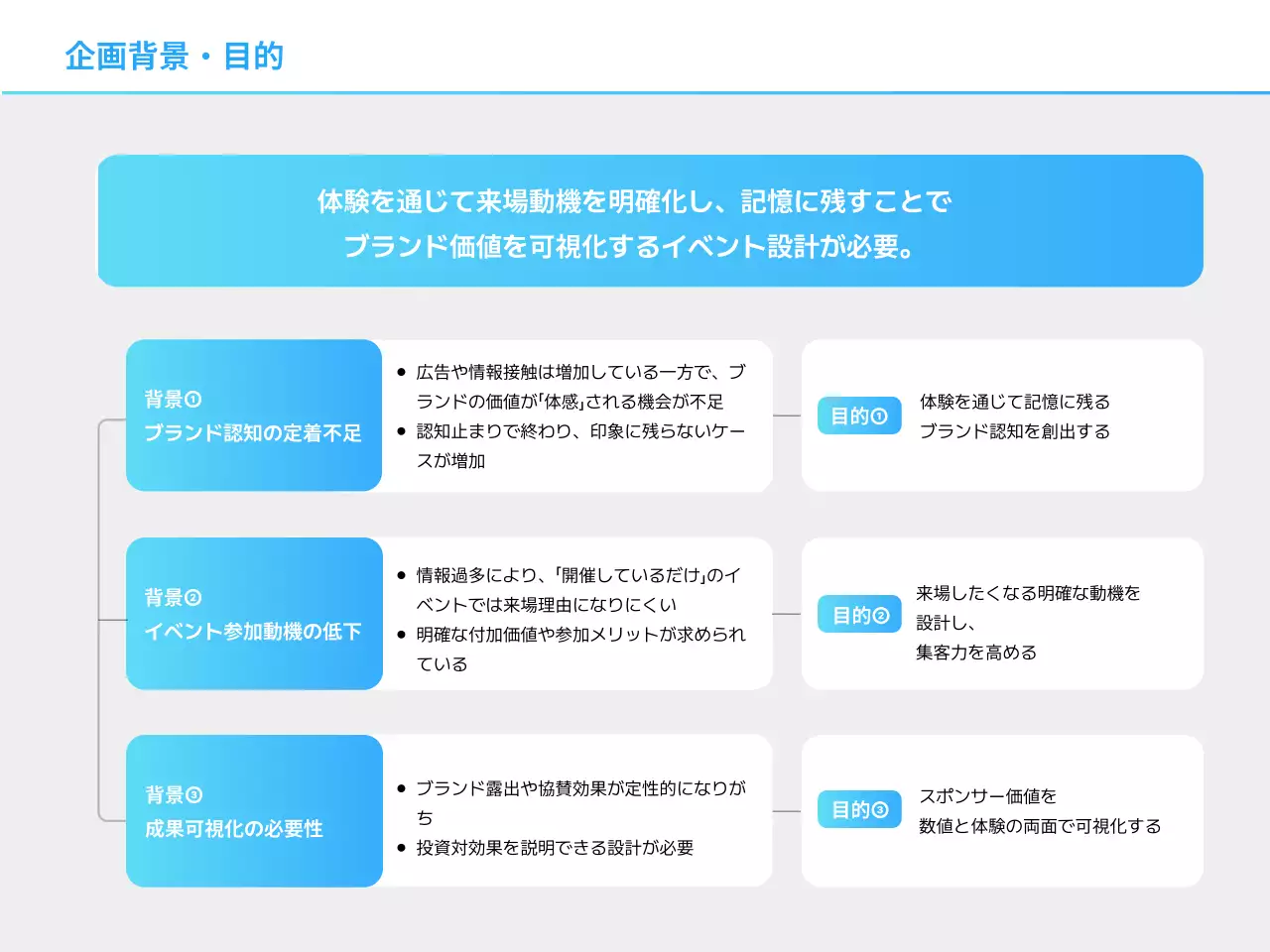 水色 モダン イベント 企画書