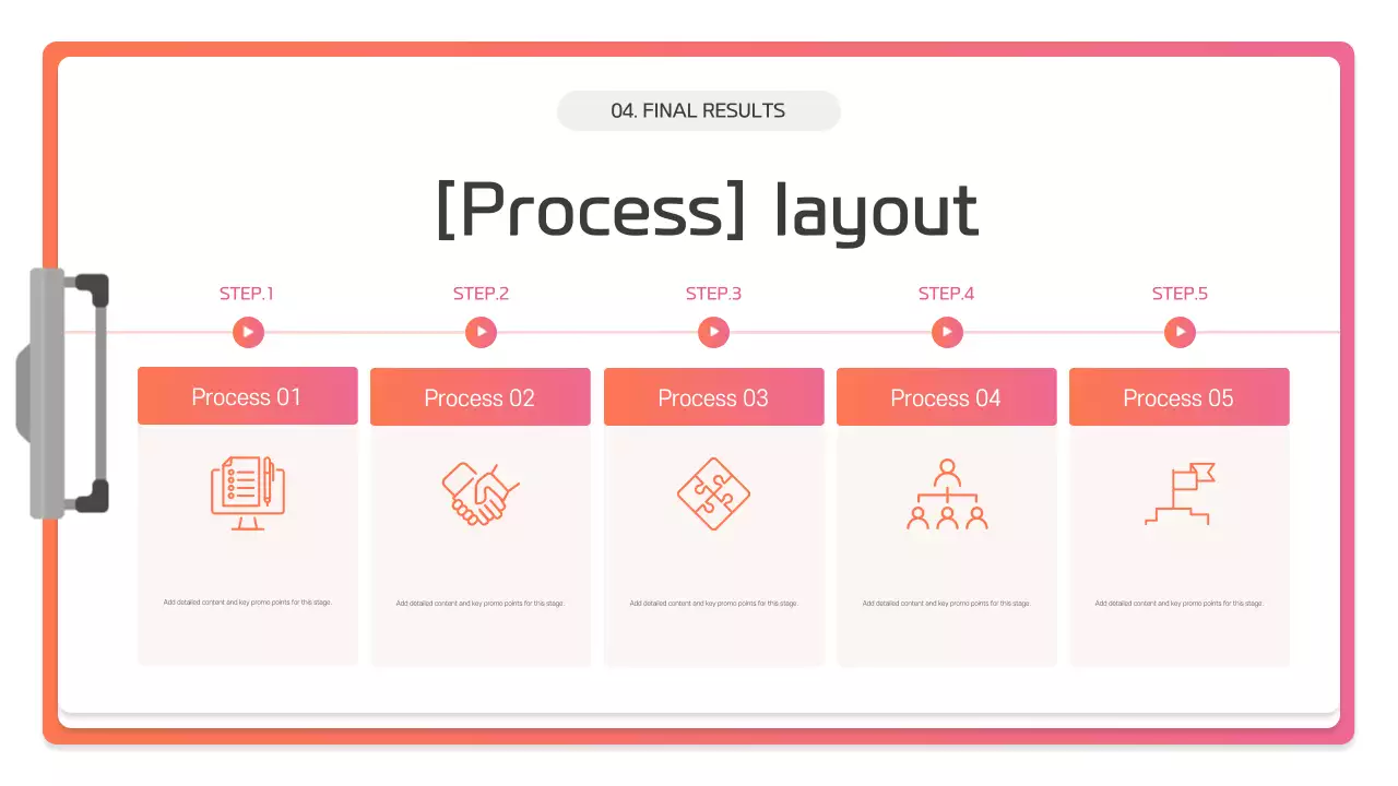 Descrição da Apresentação Moderna em Rosa