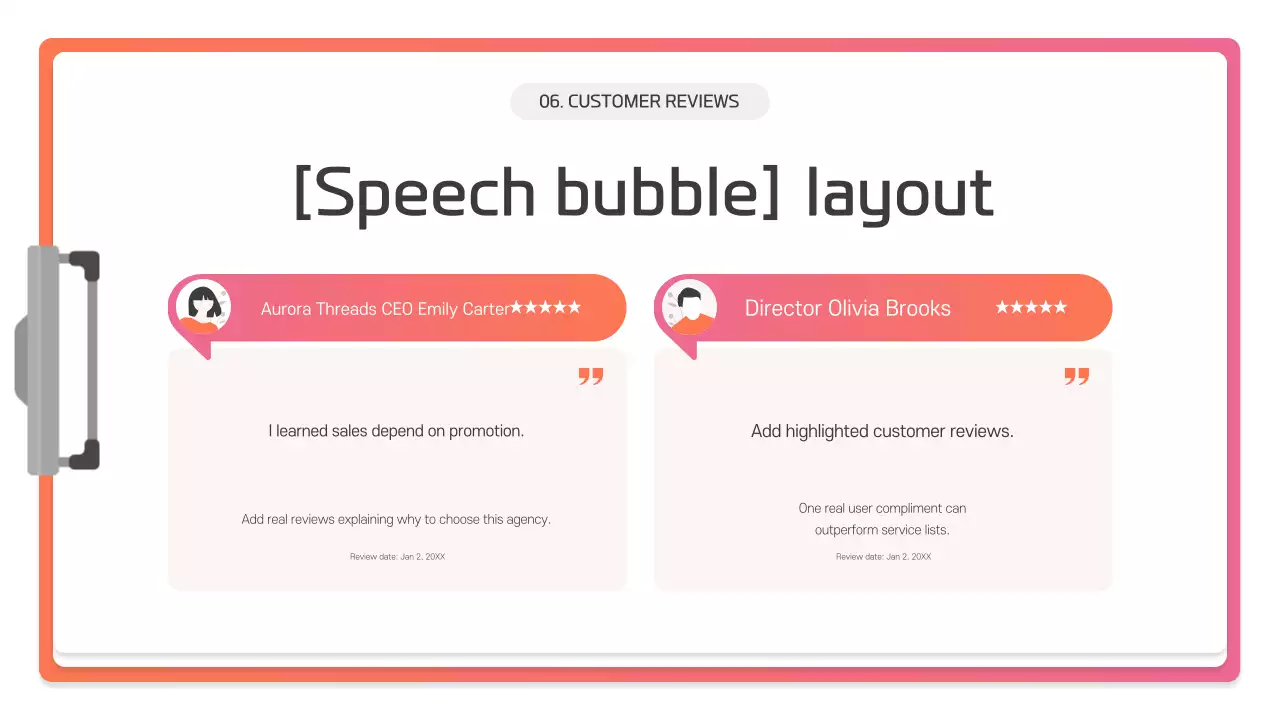 Descrição da Apresentação Moderna em Rosa