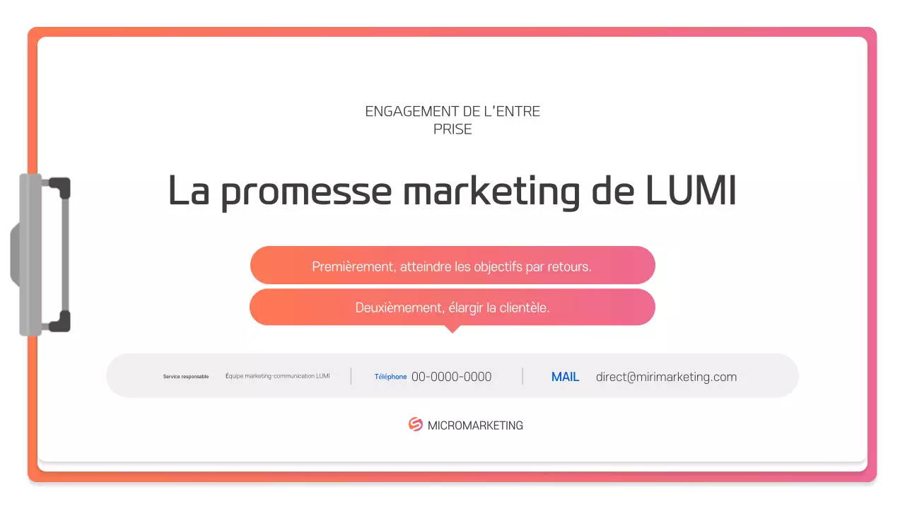 Description de la présentation moderne rose