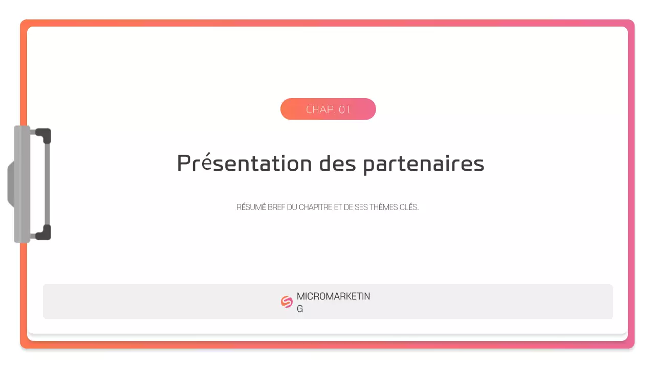 Description de la présentation moderne rose