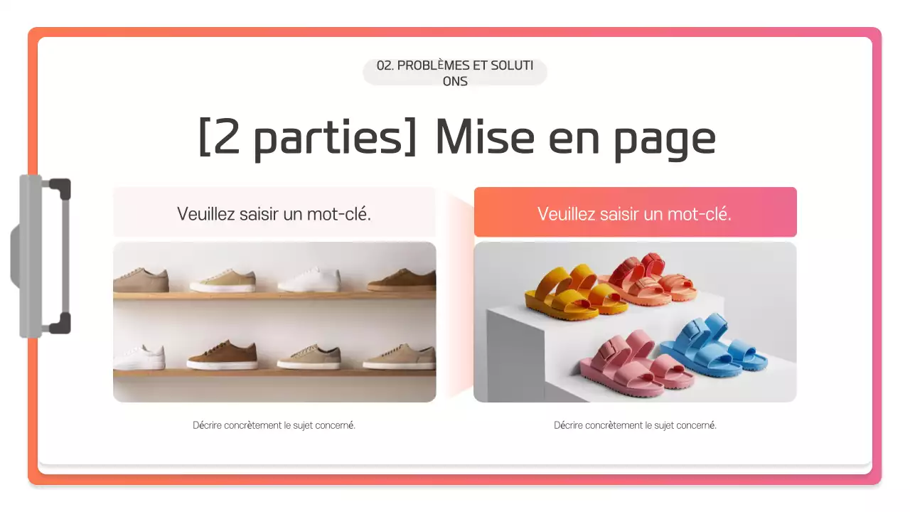 Description de la présentation moderne rose