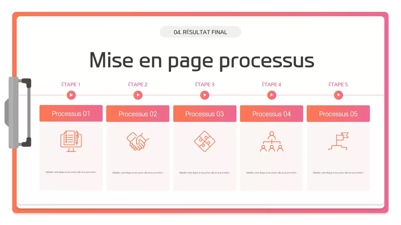 Description de la présentation moderne rose