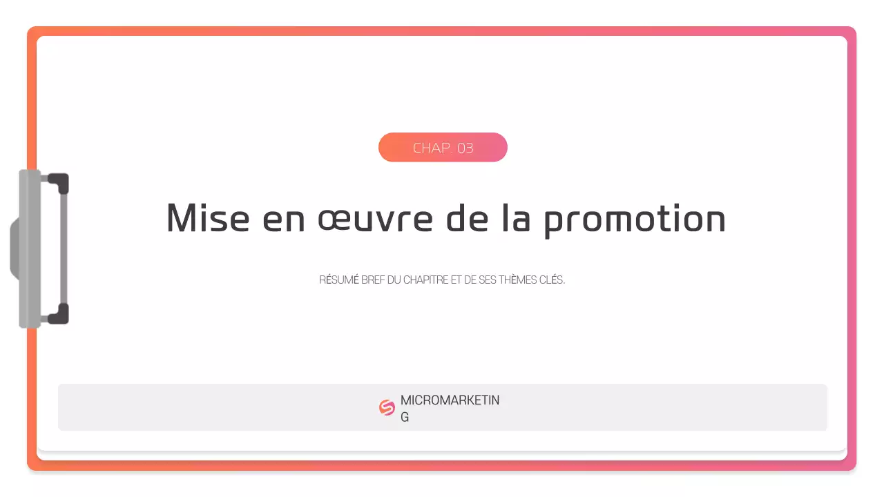 Description de la présentation moderne rose